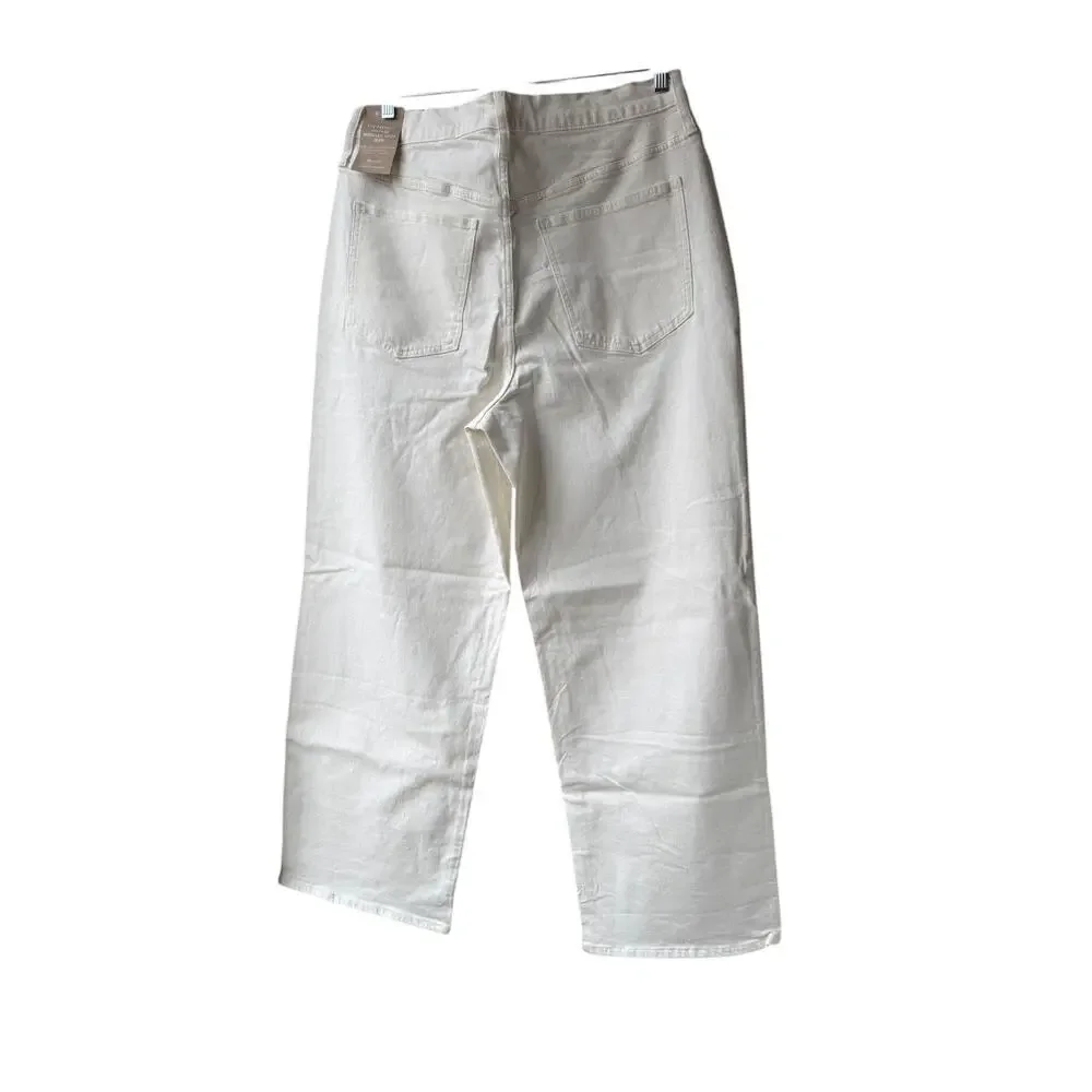 madewell tall perfect vintage wide-leg crop jean tile white ne085 women size t33